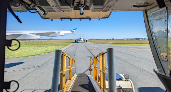 airplane on runway