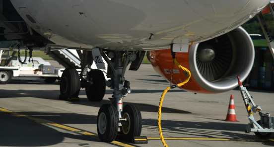 plane being fueled 
